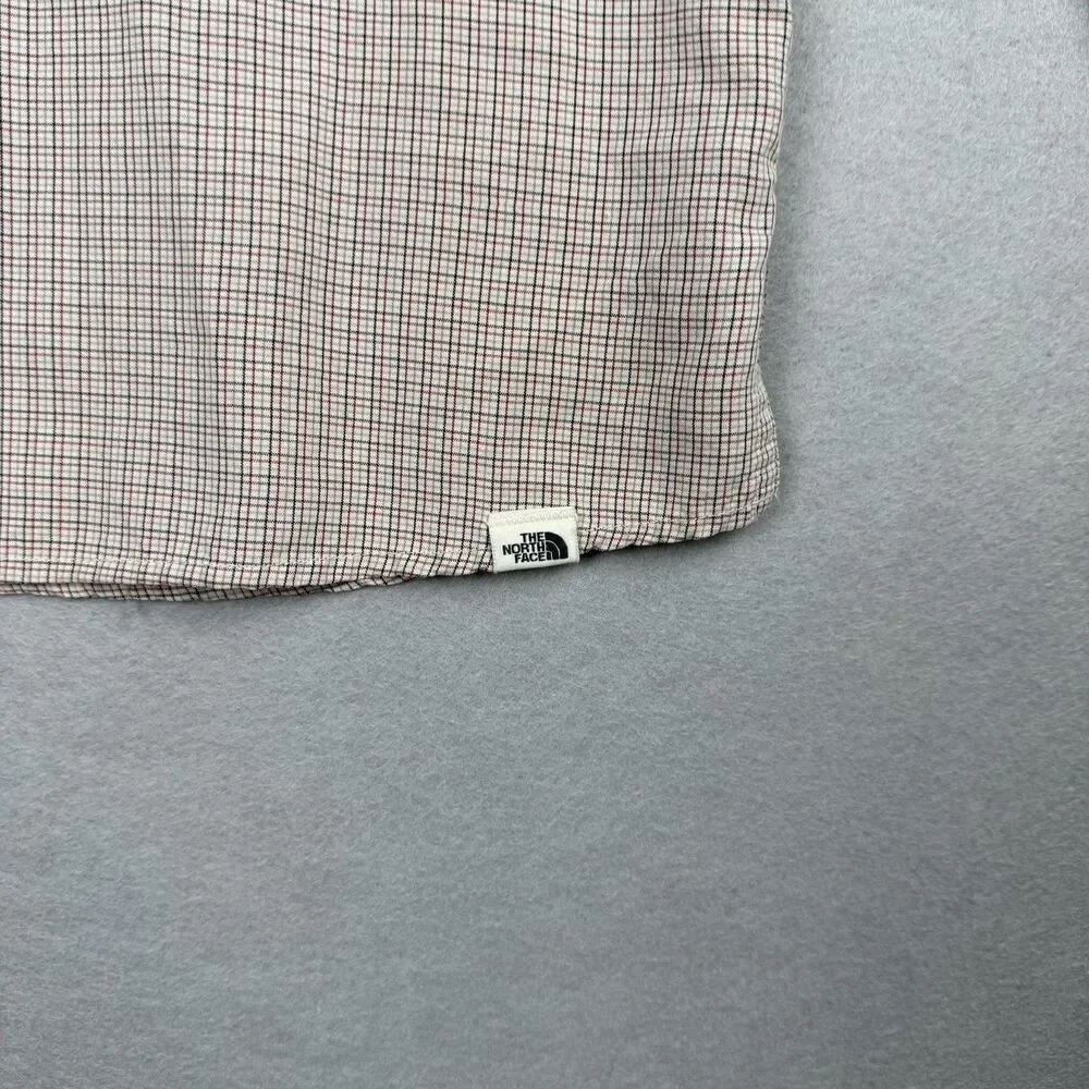 Vintage The North Face Button‎ Plaid Long Sleeve Shirt Mens L Brown Red Gorpcore